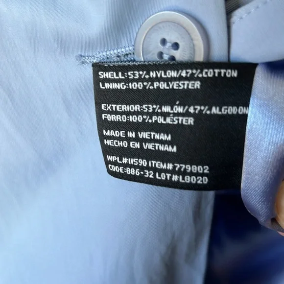 Weatherproof Garment Company Women's Trench Coat Jacket Periwinkle Blue L - Picture 14 of 17